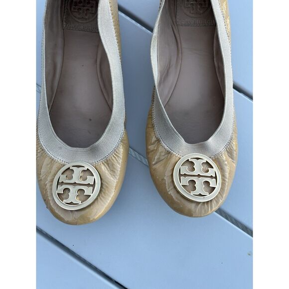 Tory Burch Caroline Ballet Flats - Size 6.5 - Tan - Picture 2 of 7